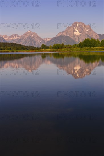 Scenic view of mountains and lake