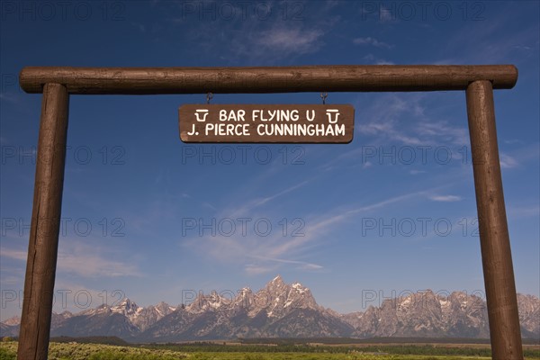 Scenic view of mountains under gateway