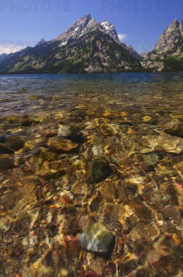 Scenic view of mountains and river