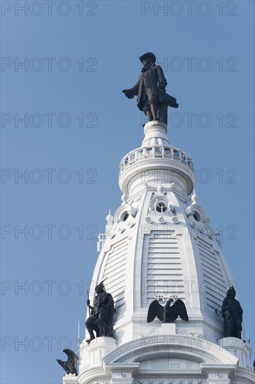 Top of city hall.