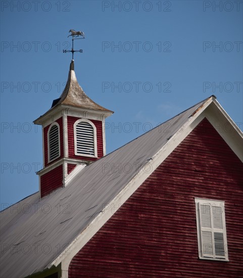 Weather vane on barn