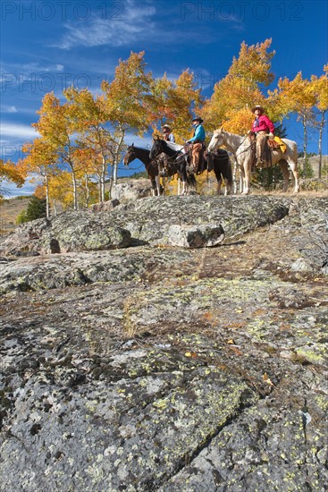 Horseback riders.