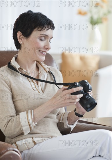 Woman looking at camera.