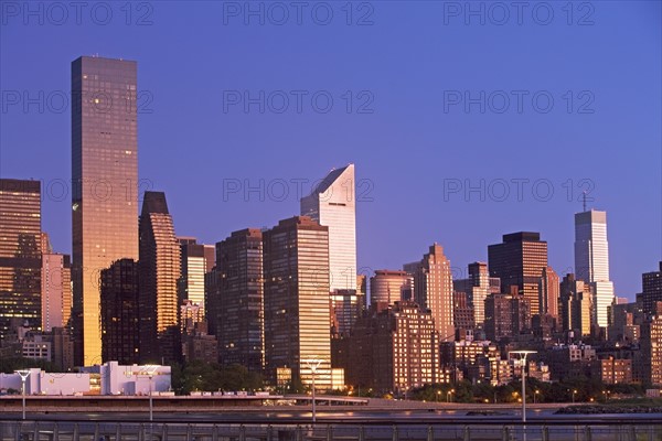 Illuminated cityscape