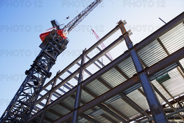 Crane at construction site