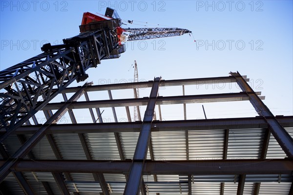 Crane at construction site