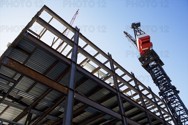 Crane at construction site