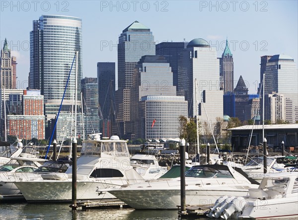 Harbor and high-rise buildings