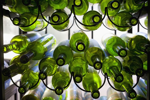 Empty glass bottles