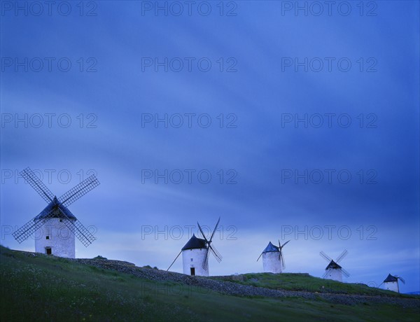 Row of windmills