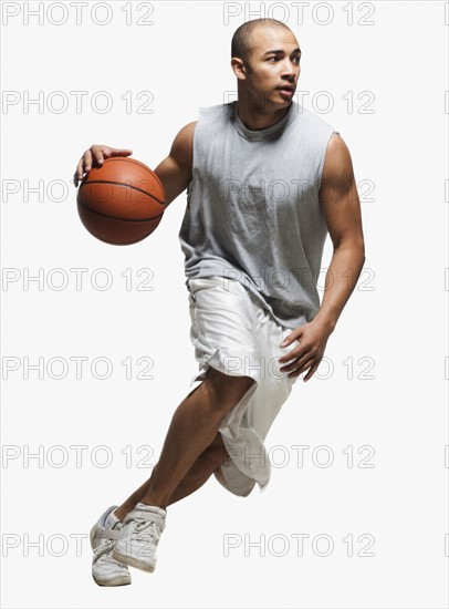 Basketball player dribbling