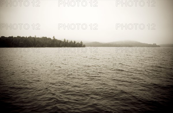 Misty lake