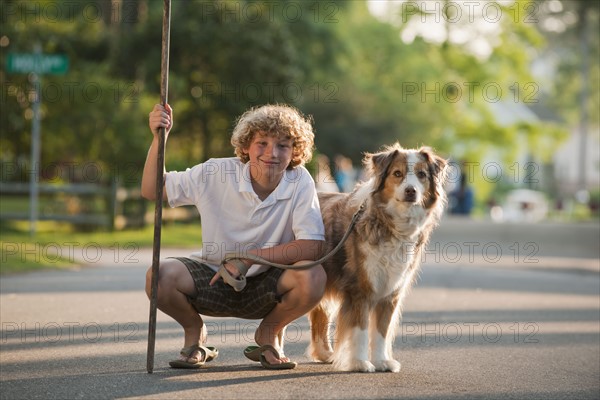 Dog and his owner