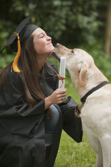 Graduate and dog