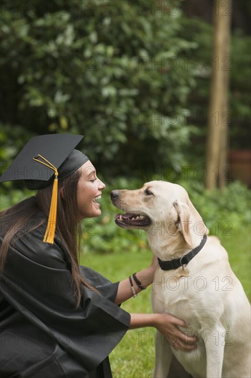 Graduate and dog