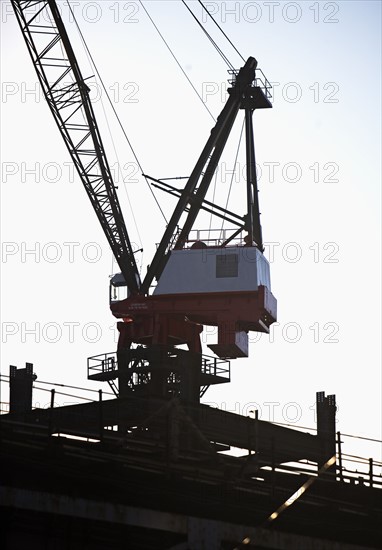 Crane at construction site