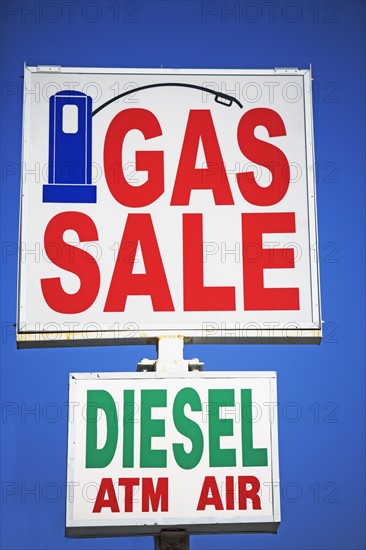 Gas sign