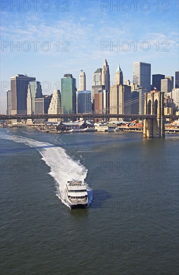 Boat and cityscape