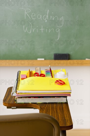 Chalkboard in classroom.