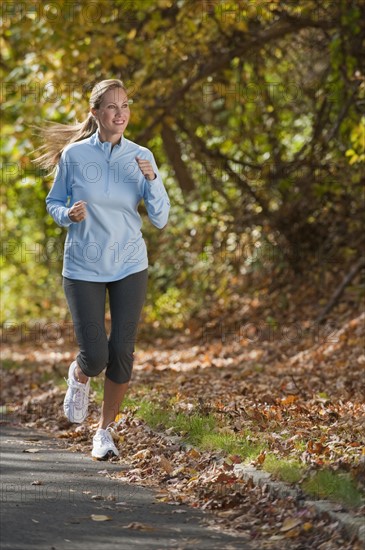 Woman jogging.