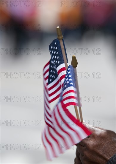 American flags.