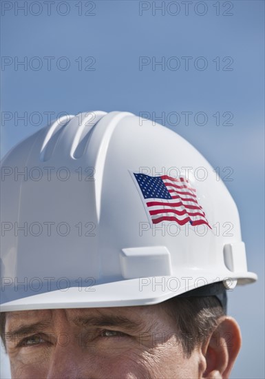 Man wearing hardhat.