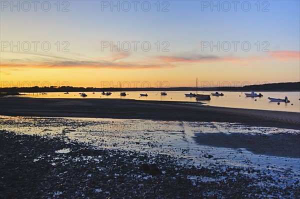 Beach at sunset.