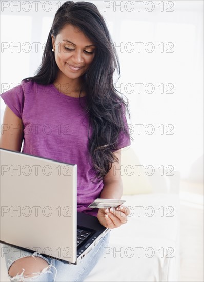 Woman shopping online