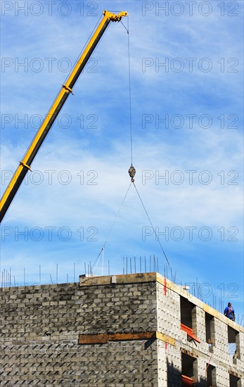 Crane at construction site