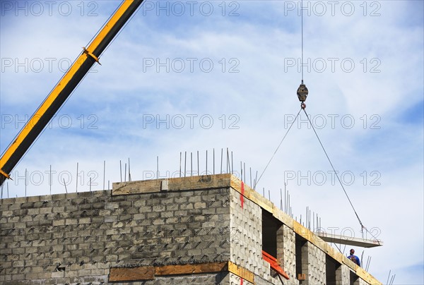 Crane at construction site