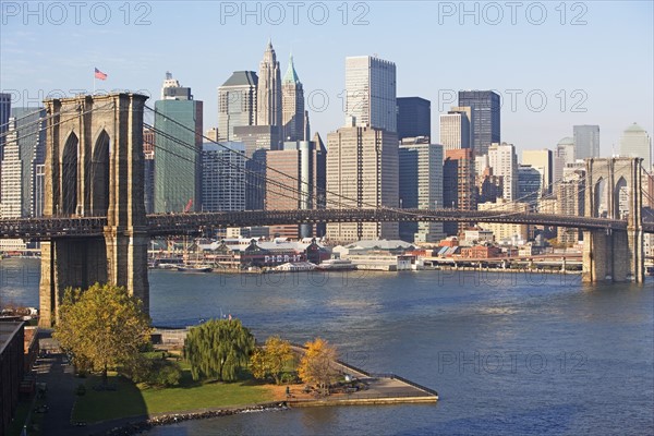 Bridge and cityscape