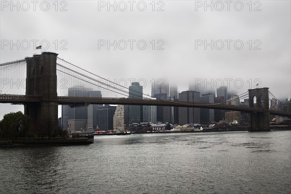 Bridge and cityscape