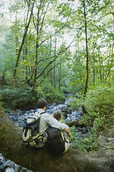 Hikers resting