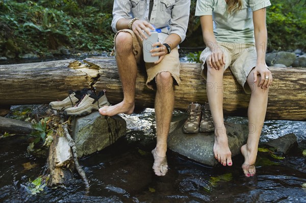 Hikers resting