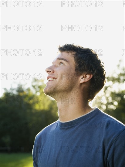 Man looking up