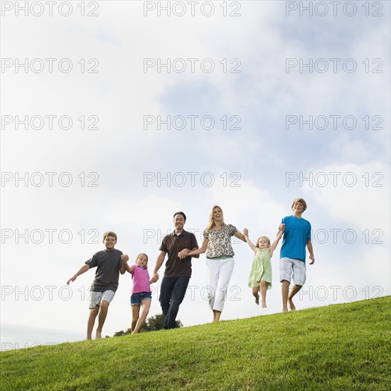 Family holding hands