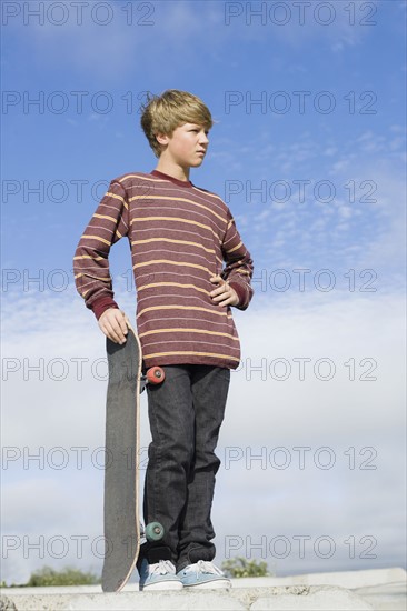 Boy with skateboard