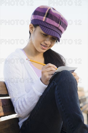 Girl writing