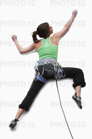 Studio Shot of a woman climber