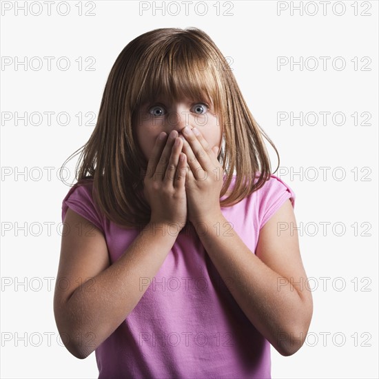 Portrait of surprised young girl