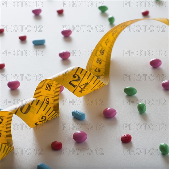 Measuring tape and diet pills