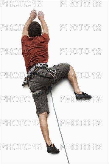 Studio shot of a male climber