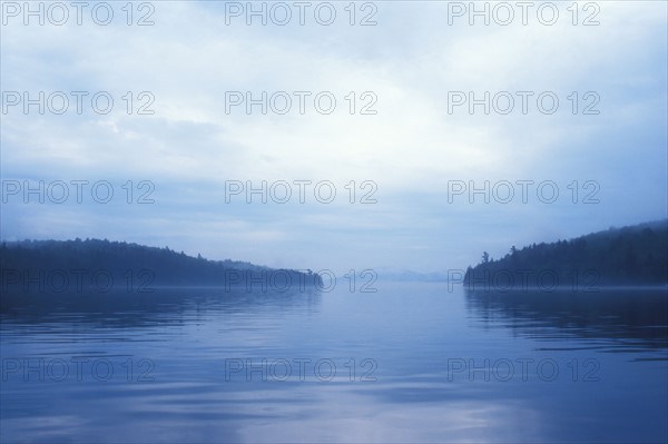 Misty lake