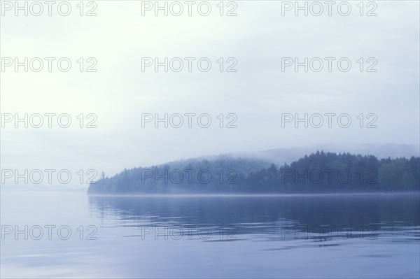 Misty lake