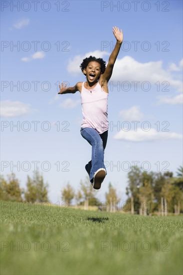 Girl jumping