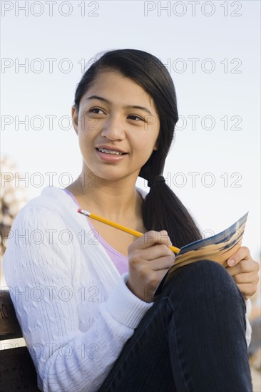 Girl writing