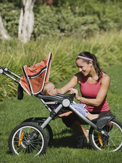 Jogger and baby