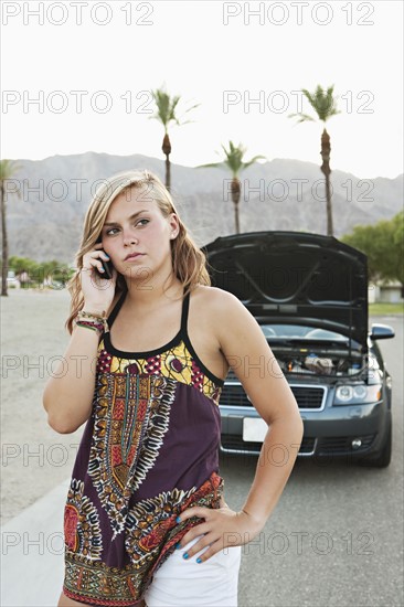 Woman talking on cellular phone