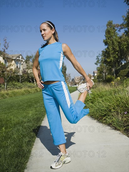 Woman stretching