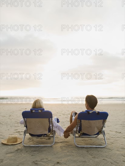 Couple relaxing at the beach